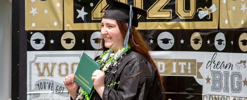 Justine Muldoon graduated from TEAM High School and walked in a special commencement ceremony on Saturday, June 27.
