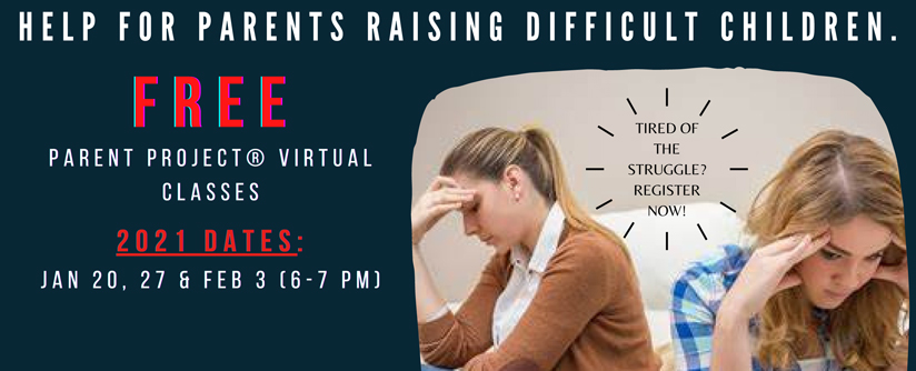 The Parent Project offers free virtual classes for parents needing help raising difficult children