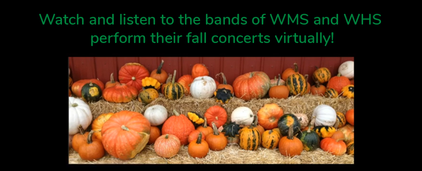 Woodland's bands performed their fall concerts virtually - listen now!