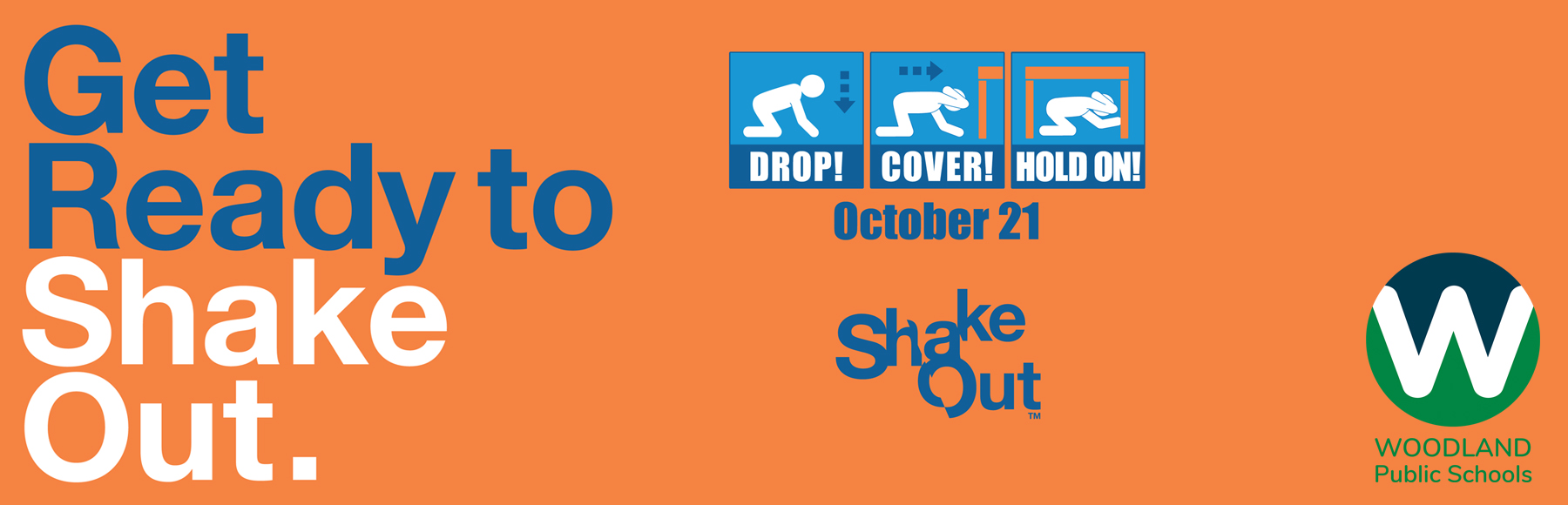Woodland Public Schools took part in the Great Washington Shakeout Day on Thursday, October 21
