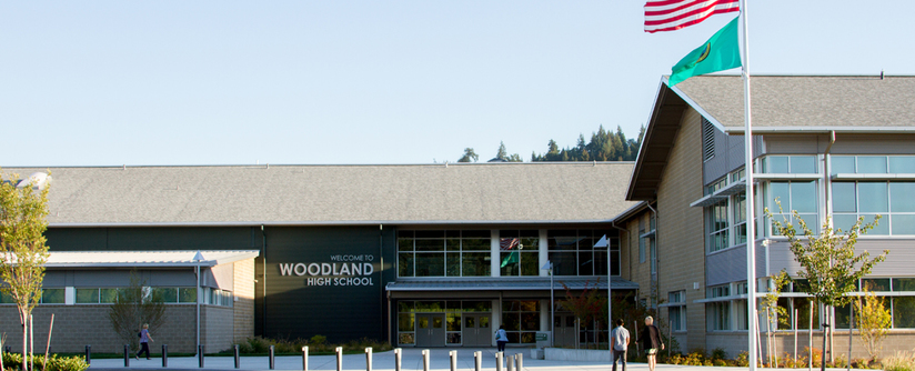 Woodland High School's entrance