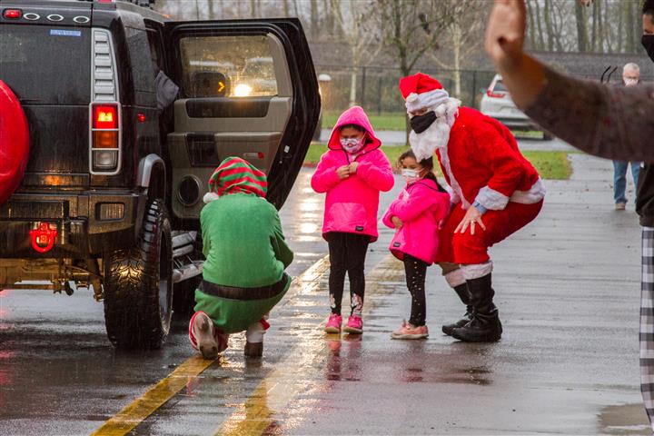 Woodland Public Schools Superintendent Michael Green took on the mantle of Santa Claus