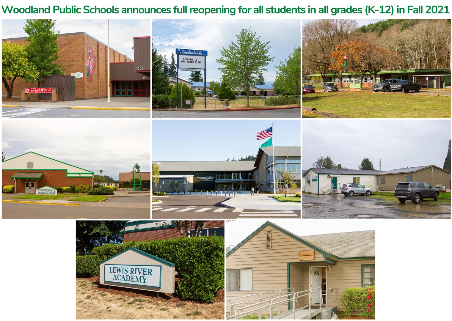 Woodland Public Schools announces full reopening for 2021-22 school year 