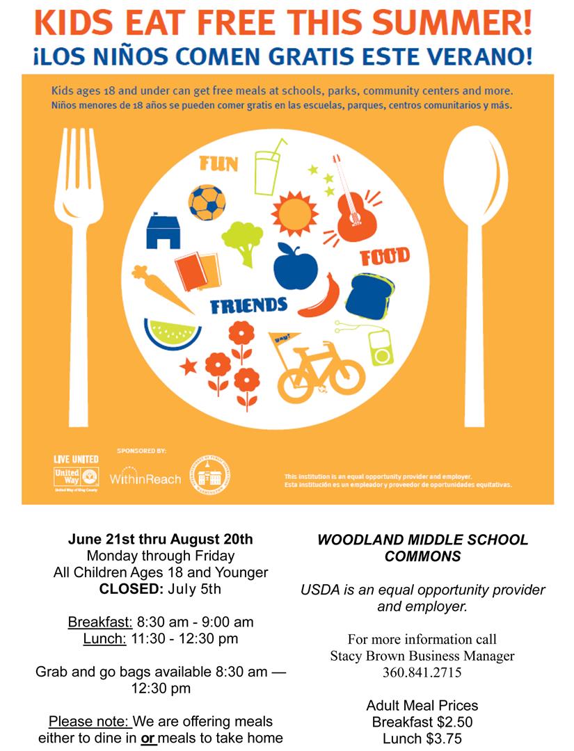 Kids eat free this summer at Woodland Public Schools
