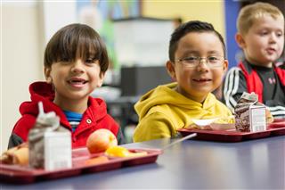 Children Eating Lunch