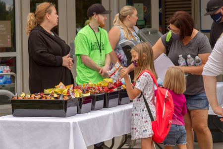 Students received free backpacks filled with school supplies at the Back-to-School Bash