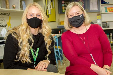 Kelly Hathaway and Tara Campbell worked together previously at Vancouver Public Schools but became a team once more when Campbell started at Woodland this fall.