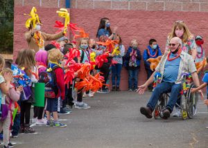North Fork Elementary celebrated Ed Sorensen's retirement last October (2021) with a special parade