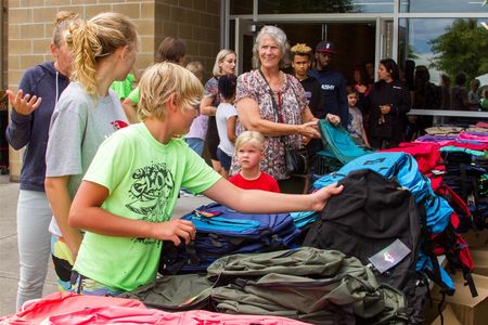 Woodland Public Schools provided hundreds of free backpacks filled with school supplies to students in need at this year’s sixth annual Back-to-School Bash