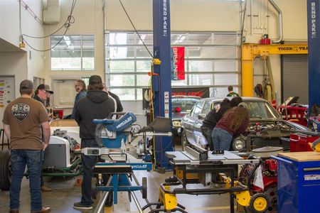 WHS students taking CTE Auto Shop classes fixed up the 1999 Jetta going up for auction