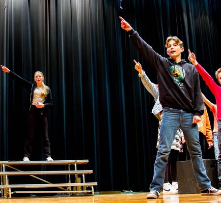 Afterschool clubs offer opportunities for students like Jamison Moultrie, a 7th grader, (right) who can't fit drama class into his school schedule