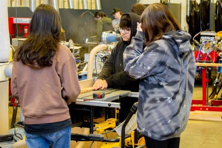 Anahy Juarez, a ninth grader, takes CTE courses to learn new lifeskills such as the proper operation of power tools