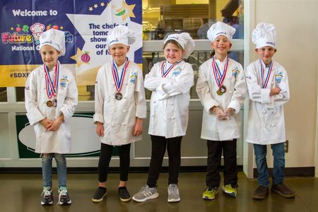 Student finalists from Woodland's elementary schools competed by preparing their favorite breakfast recipe