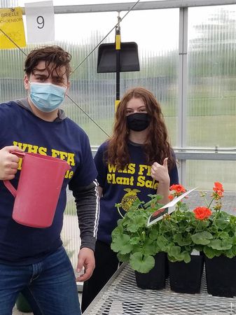 Students manage every element of the plant sale