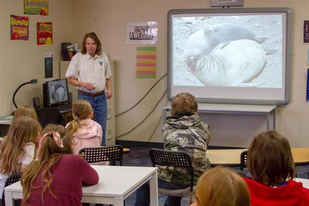 John Ford, Marine Biologist, taught Lewis River Academy students about the Pacific Northwest's native marine life