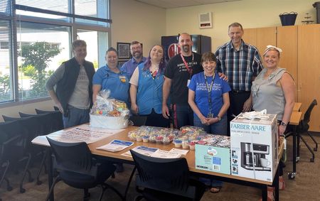 Woodland's Walmart sent over a cart of gifts along with handwritten notes thanking teachers