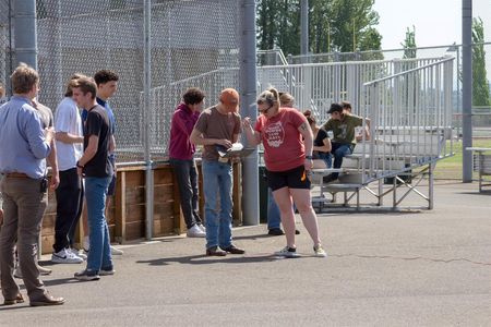 Students collect data from rocket launches to analyze and test later in the classroom