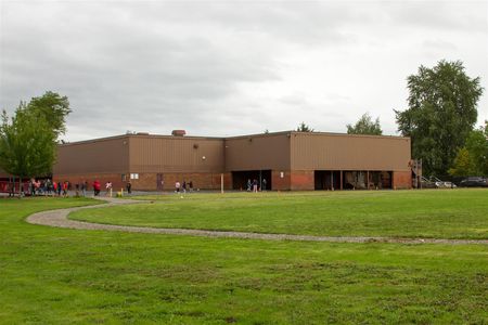 Students use the walking track during physical education and recess and community members walk the track for exercise