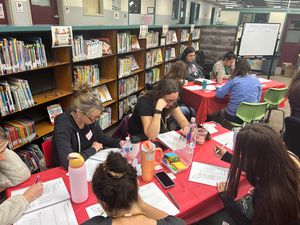 Teachers doing table work
